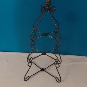NWT Princess House, Meridian Collection, Brown Metal 3 Tiered Stand